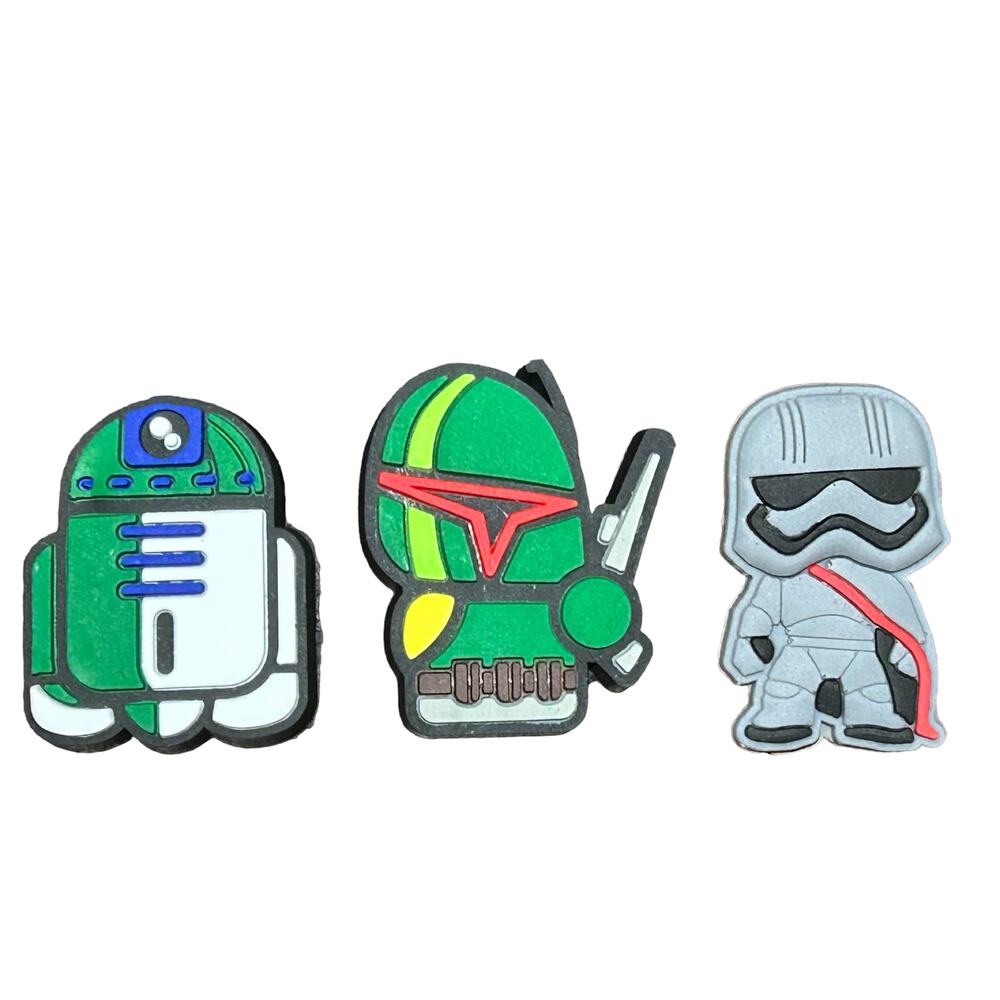 NEW Star Wars Silicone Shoe Charms for Crocs & Bogg Bags Set of 3